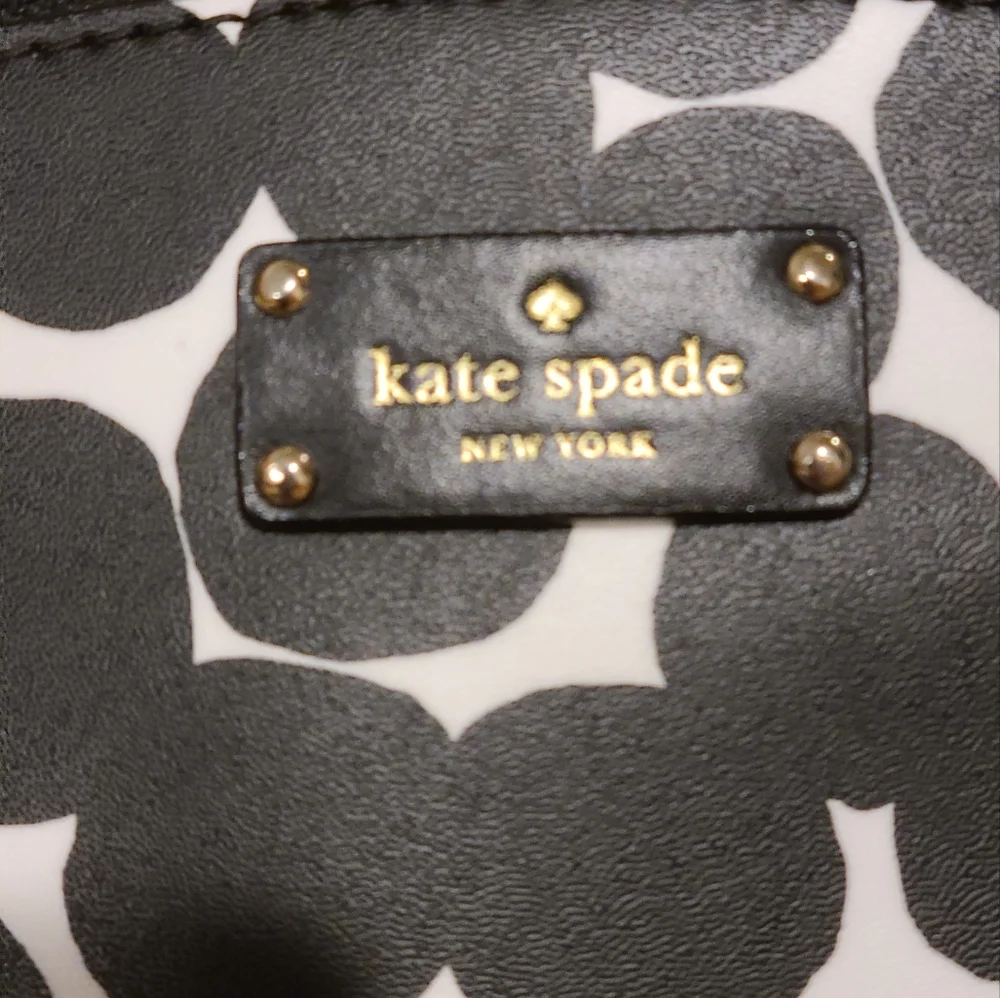 KATE SPADE Black & White Polka Dot Crossbody Bag!
